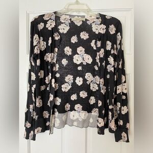 LOFT knit floral cardigan Size S